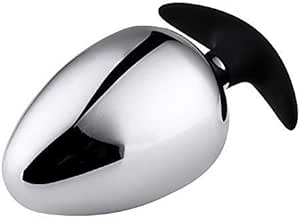 アナニーアナルプラグ アナルディル プラグ ステンレスアナル ディルド卵形 アンカー形 シリコン製底部 巨大(Ｓサイズ)