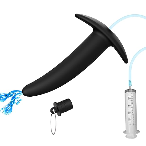 ディルド – アナルプラグ 中空アナルストッパー蓋付きアナルグッズ先細りトンネルプラグ シリコン製アナル拡張アナル開発かんちょう…