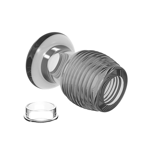 中空ディルド アナルプラグねじ山 アナルディルド女性用 蓋付きあなるぷらぐ 観察用トンネル式プラグ あなる拡張器具…