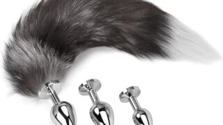 ディルド – アナルプラグ 尻尾 あなるぷらぐ しっぽ キツネ 女 初心者 上級者 尻尾付きプラグ 開発 調教 三段階プラグ 合…