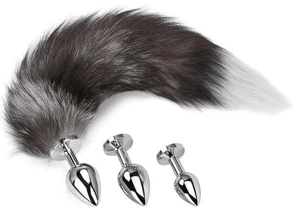 ディルド – アナルプラグ 尻尾 あなるぷらぐ しっぽ キツネ 女 初心者 上級者 尻尾付きプラグ 開発 調教 三段階プラグ 合…