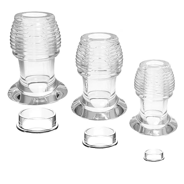 ディルド – アナルプラグ 中空貫通型アナルグッズ 初心者蓋付き シリコン製アナル拡張アナル開発トンネル あなるプラグ 外出アナ…