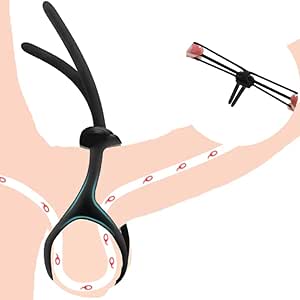 ペニスリング 長さ調節可能 睾丸 責め グッズ 柔らかいシリコーン 睾丸マッサージ器 コックリング 男性用 アダル…