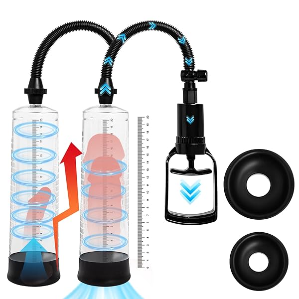 リング – ペニスポンプ手動ペニスポンプ真空陰茎ポンプ 手動式 つぼ指圧棒式 強力吸引 吸圧式器具 携帯便利 軽量 男性用 替…