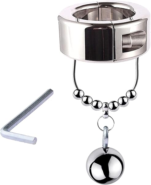 ペニスリング コックリング 陰嚢の抑制 尿道開発 睾丸の体重負荷リング 男性用 ステンレス鋼 体重を支えるエクササ…