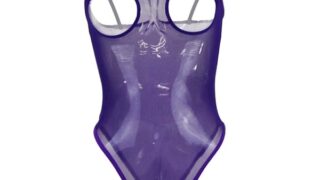 [ブラックオーメン] 過激羞恥露出半透明ハイレグ水着 コスプレ オープンクロッチ 股割れ レオタード 水着 オープ…