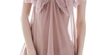 [ロカロカ] セクシー ランジェリー ベビードール オフショルダー レース キャミソール ミニスリップ