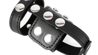 貞操帯 コックリング ペニス レザー 男性用貞操帯 ボールストレッチ バインディング コックリング ペニススリーブ…