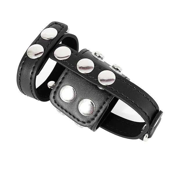 貞操帯 コックリング ペニス レザー 男性用貞操帯 ボールストレッチ バインディング コックリング ペニススリーブ…