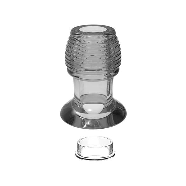 中空ディルド アナルプラグねじ山 アナルディルド女性用 蓋付きあなるぷらぐ 観察用トンネル式プラグ あなる拡張器具…