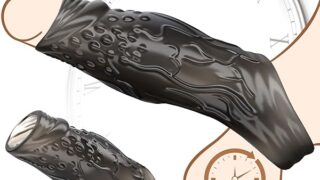 ペニススリーブ ペニスリング メンズ用 先端露出タイプ 極厚 高弾性シリコン製 柔らかい素材 イボ加工 装着簡単 …