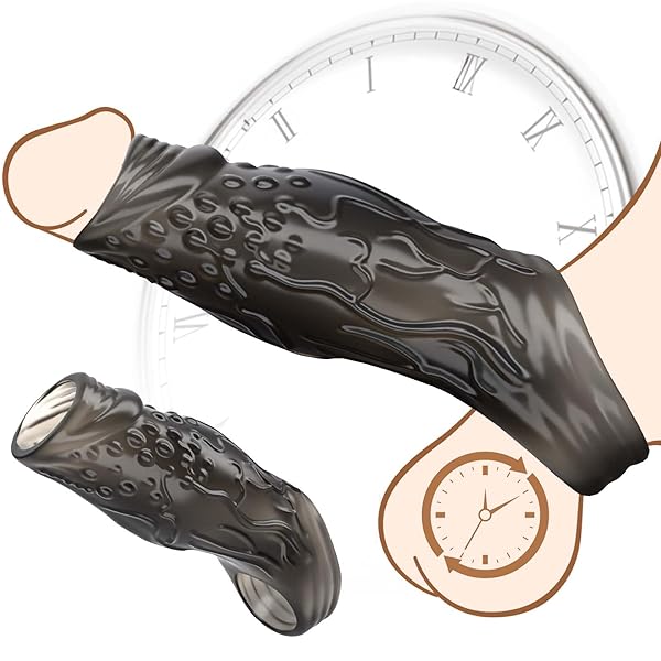 ペニススリーブ ペニスリング メンズ用 先端露出タイプ 極厚 高弾性シリコン製 柔らかい素材 イボ加工 装着簡単 …