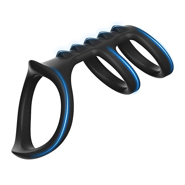 コックリング ペニスリング シリコン製 ペニスサック 三重設計 こっくんリング メンズ用 ブラック