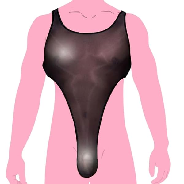 コスプレ – メンズ ハイレグ レオタード 光沢 透け シースルー メッシュ インナーシャツ ボディスーツ ボディストッキングｔ…