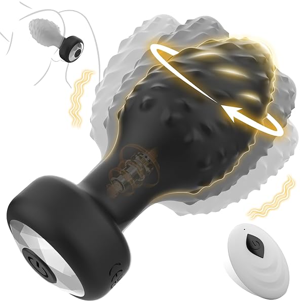 【イキすぎ注意！360°全方位刺激】バイブ アナルバイブ アナルプラグ【10種360°回転+10種種類振動+複数の…