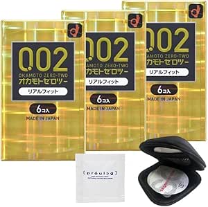コンドーム – 【3個セット】 オカモト ゼロツー 0.02ミリ ポリウレタン (PU) リアルフィット 6個入り + オリジナル…