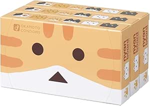 可愛いデザイン オカモトコンドーム ニャンボー お得用3箱セット + おまけローション付き こんどーむ 避妊具 ス…