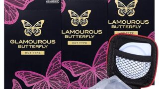 コンドーム グラマラスバタフライ ホット 500 6個入 【ぬくもり溢れるフィット感】 3箱セット オリジナルケース付き