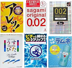 薄型 フィット ドット 色々試せるコンドーム6箱セット サガミオリジナル0.02、サガミ アレッ！、サガミ つぶつ…