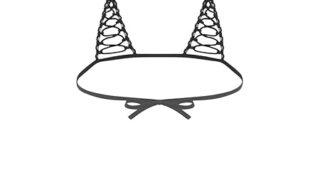 [Agoky] レディース シースルー マイクロビキニ 水着 2点セット 極小 ランジェリー セット 無地 快適 …