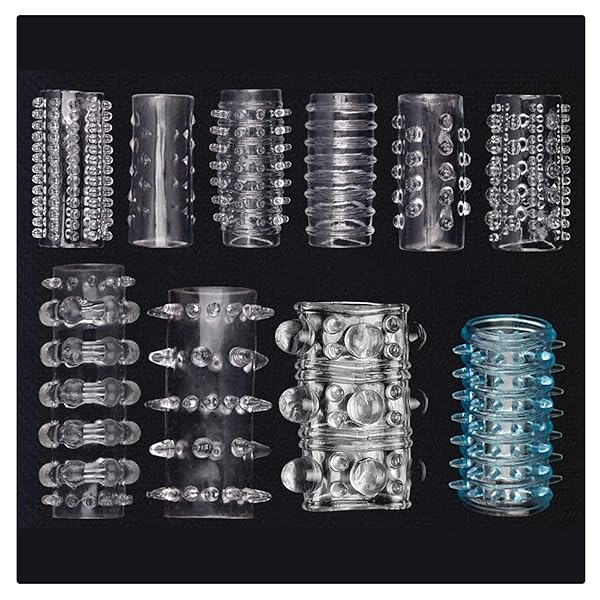 Alip ペニスサック アダルトグッズ 男性用 10個セット コックリング ペニスリング ペニスサック イボ付き …