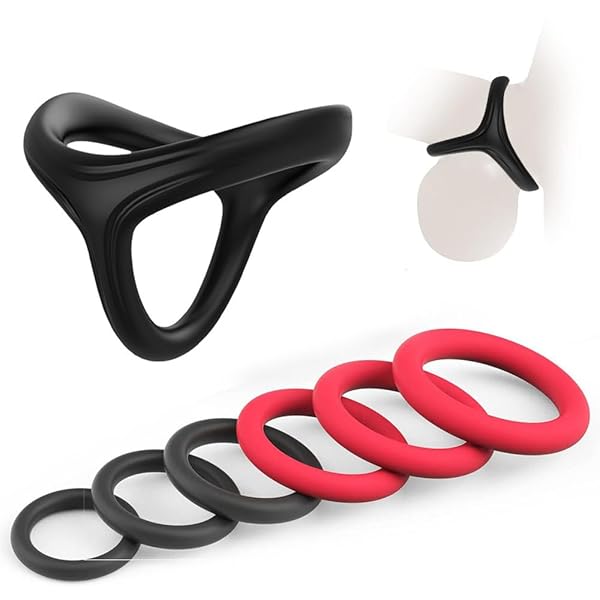 GOODLAND ペニスリング コックリング 三角リング 7点セット シリコン製 男性用 アダルトグッズ 大人のおもちゃ