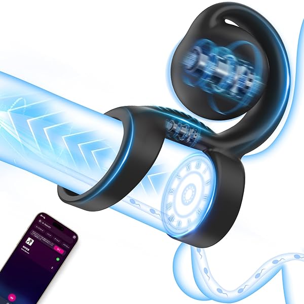 Giftoyou コックリング ペニスバイブ 電動バイブ-【秘密兵器レベル！アプリでダブルモーターを自在操控的なバ…