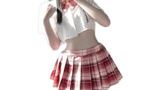 [LIGARE MIZUKI] コスプレ セクシー 女子高生 5点フルセット 紺・ピンク・紫【 半袖ミニ丈トップス…