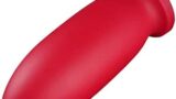 ディルド – MAPARON レッド アナルプラグ 吸盤付き 液体シリコン 七つのサイズ M:5.2X14.6cm