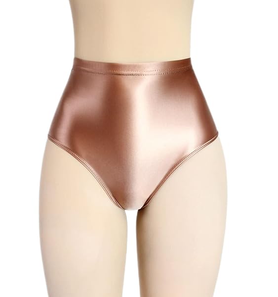 コスプレ – MJINM ハイライズウエストレディースパンティー トランクスストレッチ タイト シルキー 透け感 スポーツ スイ…