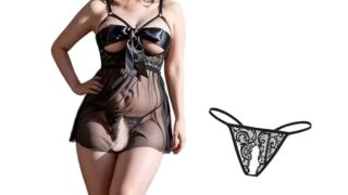 コスプレ – [MORApink] セクシー ベビードール 大きいサイズ XL-3XL 透け セクシーランジェリー リボン オー…