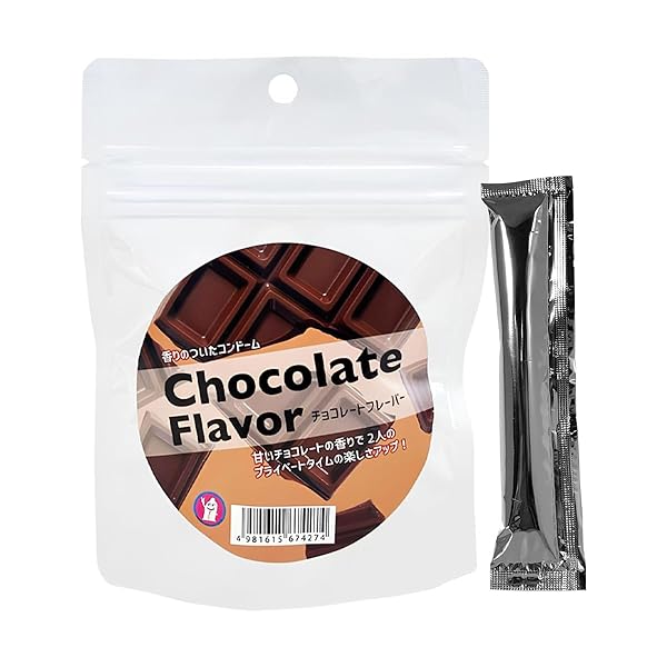 コンドーム フレーバーコンドーム Mサイズ 6個入パウチ 全5種類の香り 無印スティックローション付き 避妊具 ス…