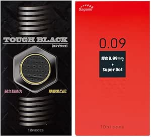 長期戦OK 厚め+ツブ付きコンドーム2箱セット サガミ 0.09スーパードット、ジャパンメディカル TOUGH B…