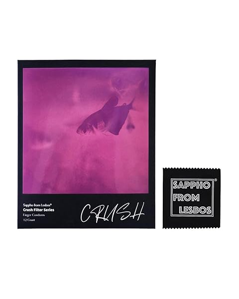 指用コンドーム Sappho from lesbos Crush Pink ローション付き（400ｍｇ）12個入 …