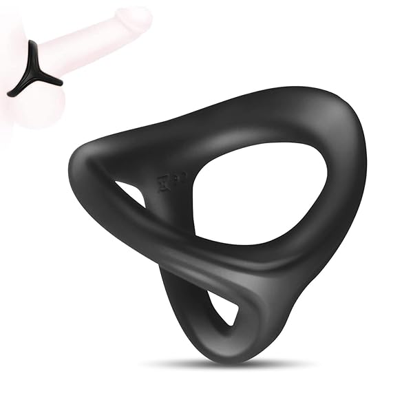 Soxeeh ペニスリング コックリング 良い伸縮性と柔軟性 ペニス刺激 シリコン素材 男性用（黒）