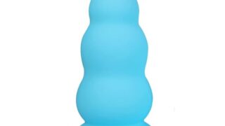 ディルド – TaRiss’s 渦 アナルプラグ 3ビーズ 吸盤付き シリコン S 7.7cmx18cm 水色