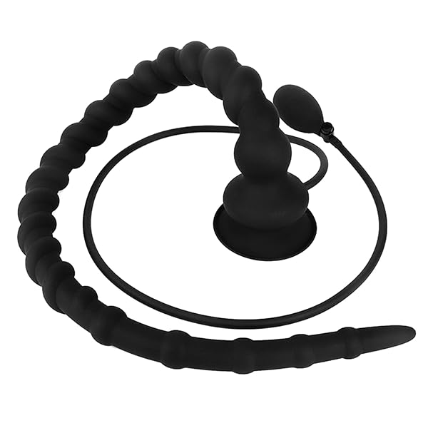 ディルド – TaRiss’s インフレート式アナルプラグ ネジ山形 シリコン ブラック