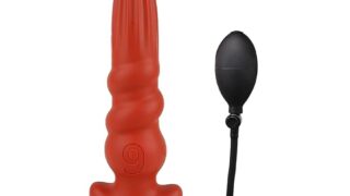 ディルド – TaRiss’s インフレート式アナルプラグ ネジ山形 吸盤式アタッチメント 液体シリコン M