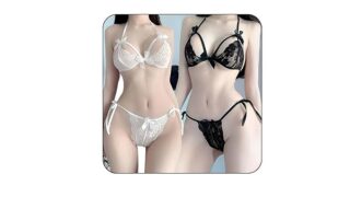 [harukita] 超 マイクロビキニ（ブラック） 極薄 水着風 極小マイクロ水着コスプレ セクシーマイクロビキ…