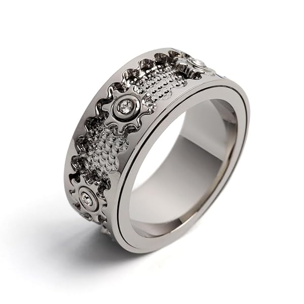 [silver KYASYA]回る 歯車リング 動画あり 機械美 シルバー 指輪 はぐるま ギミックリング 可動 …