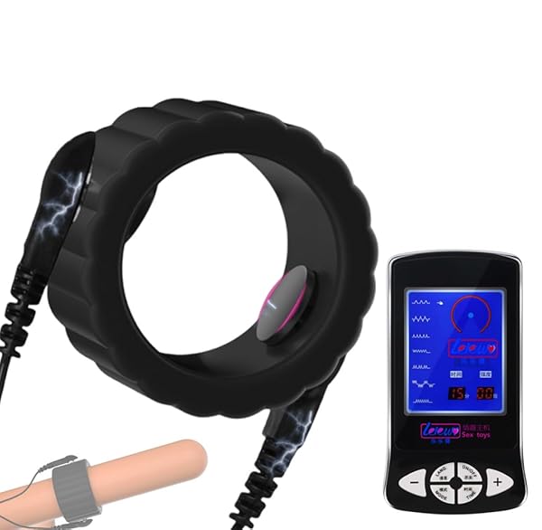 コックリング 電気ショック ペニスリングペニス拘束具 男性用 シリコン 電動バイブ sm拘束具組み合わせセット 大…