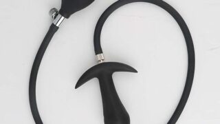 sm – Hitasi インフレート式アナルプラグ アナルビーズ 2層構造 空気注入式 手動シリコーン製 アナルバルーン ア…