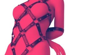 sm – [MONEON] ボンテージ 拘束具 SM ベルト 亀甲ベルト フェイクレザー 手枷 アイマスク 2点セット 女性…