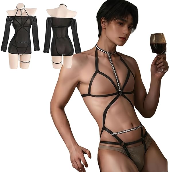 sm – [RTYOUTH] ボンテージ メンズ 大きいサイズ セクシー 男の娘 コスプレ ランジェリー ぽっちゃり 過激 …