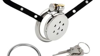 sm – Tibemi貞操帯 フラット貞操具 メンズ贞操锁 尿道ブジーとペニスリング付き尿道オナニー 貞操帯補助ベルト固定用…