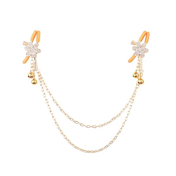 sm – 乳首 責め 男性 女性 ニップルクリップ 乳首 チェーン連結付乳枷 美しい鈴付きニップルプレス 乳首 クリップ 痛…