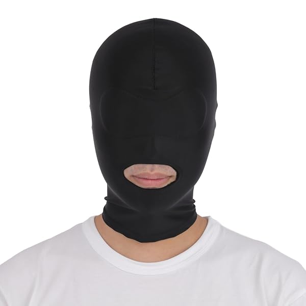sm – [ブラックオーメン] 全頭マスク 口開き ２サイズ 大きめあり 男 女 男性用 女性用 bs601