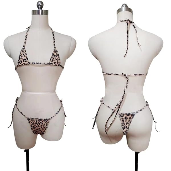 コスプレ セクシー 可愛い アニマル柄 マイクロビキニ 過激 透け水着風 コスチューム ホルタ―ネック 紐パン 極…