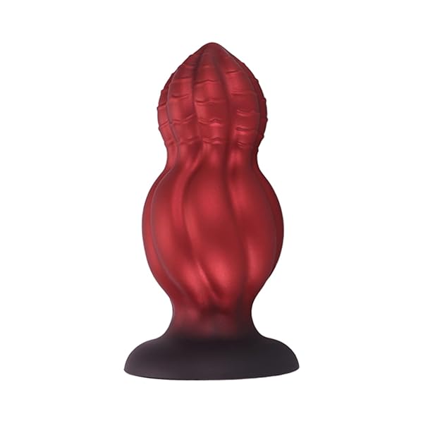 アナルディルド 極太サイズ 異形ディルド 女性用 太い柔らかいシリコンアナルプラグ アナルグッズ 瓢箪形 凹凸あり…