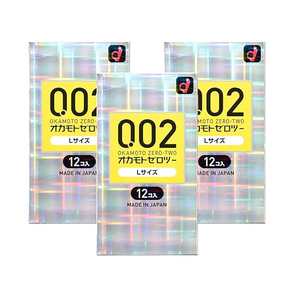 コンドーム オカモトゼロツー0.02 Lサイズ ポリウレタン (PU) 12コ入 3個セット 避妊具 こんどーむ …